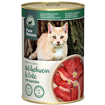 

Pure Nature Cat Adult konzerva Divočák a Kachna 400g
