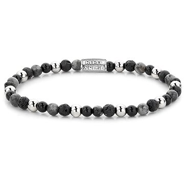 

Rebel & Rose Dámský náramek Shiny Night 4 mm RR-40041-S-S