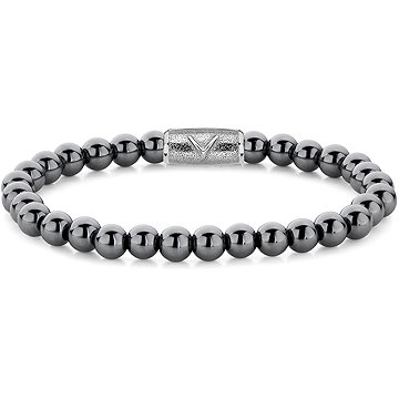 

Rebel & Rose Unisex náramek Grey Silver Shine 6 mm RR-6DV02-S-M