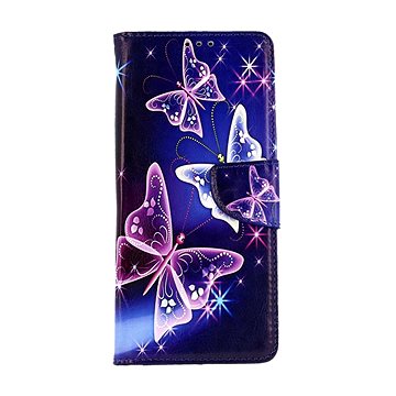 

TopQ Pouzdro Xiaomi Redmi 12C knížkové Modré s motýlky 95560