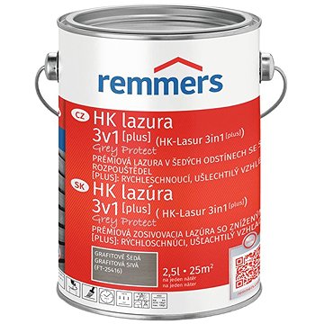 

Remmers HK Lazura 3v1 Grey Protect [plus] 2,5 l Graphitgrau / Grafitová šedá