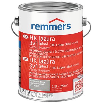 

Remmers HK Lazura 3v1 Grey Protect [plus] 2,5 l Platingrau / Platinově šedá
