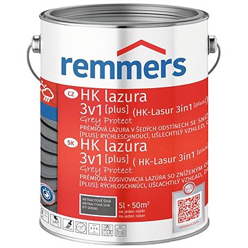 

Remmers HK Lazura 3v1 Grey Protect [plus] 5 l Anthrazitgrau / Antracitová šedá