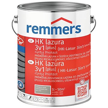 

Remmers HK Lazura 3v1 Grey Protect [plus] 5 l Silbergrau / Stříbřitě šedá