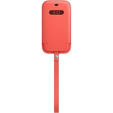 

Apple iPhone 12 a 12 Pro Kožený návlek s MagSafe citrusově růžový