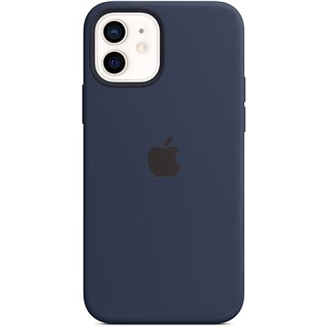 Apple iPhone 12 a 12 Pro Silikonový kryt s MagSafe námořicky tmavomodrý - Kryt na mobil