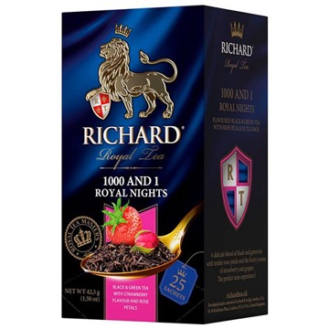 

RICHARD 1000+1 Royal Nights 42,5 g (25 sáčků, černý a zelený čaj)