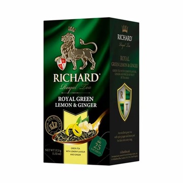 

RICHARD Royal GREEN Lemon & Ginger 37,5 g (25 sáčků, zelený čaj)
