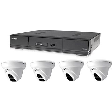 

AVTECH 1x DVR DGD1005AV a 4x 2MPX Dome kamera DGC1004XFT