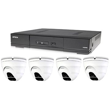 

AVTECH 1x DVR DGD1005AV a 4x 5MPX Dome kamera DGC5205TSE