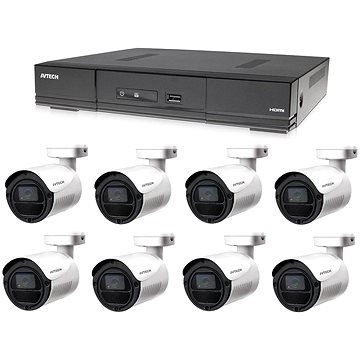 AVTECH 1x DVR DGD1009AV a 8x 2MPX Bullet kamera DGC1105YFT
