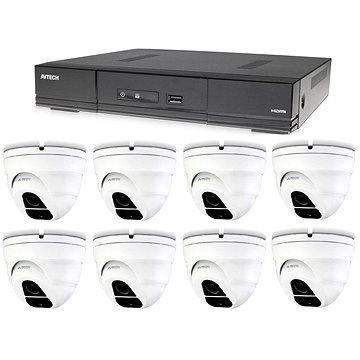 

AVTECH 1x DVR DGD1009AV a 8x 5MPX Dome kamera DGC5205TSE
