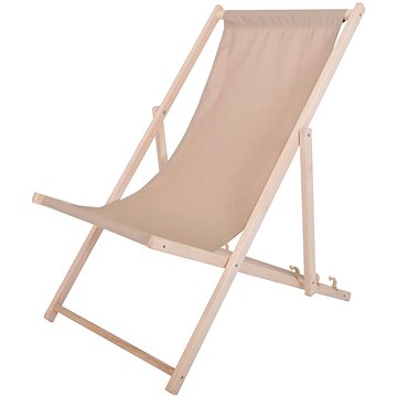 

ROJAPLAST Zahradní křeslo, dřevěné - přírodní, BAHAMA POLYESTER, béžové