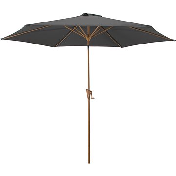 

ROJAPLAST Slunečník zahradní naklápecí WOOD, 300 cm, šedý