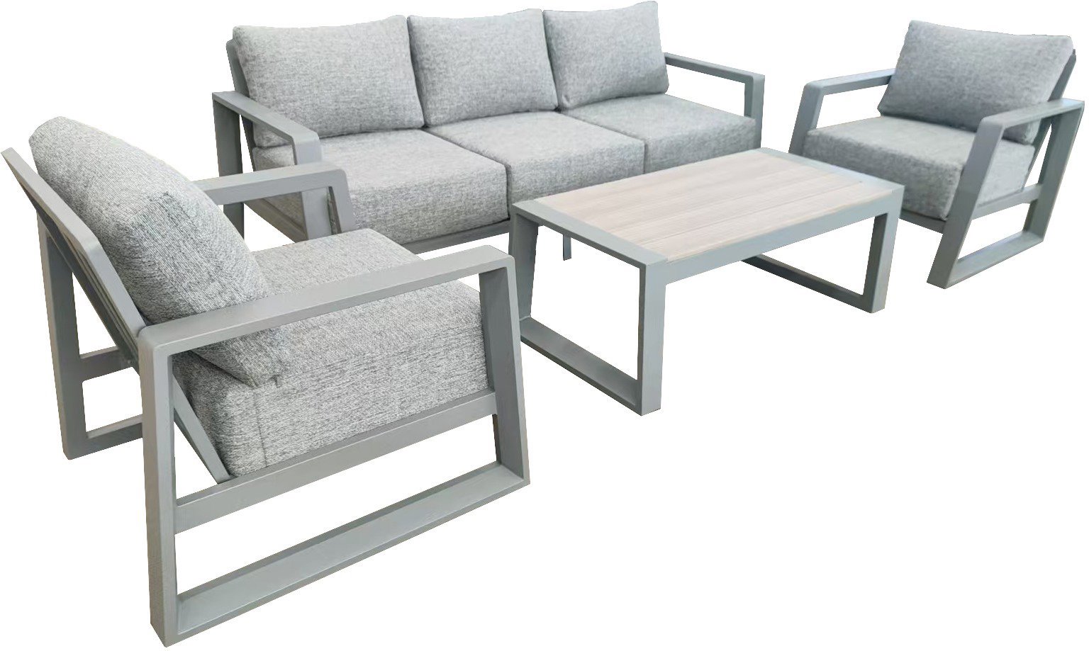 

ROJAPLAST Set zahradního nábytku BOSTON, hliníkový, šedý