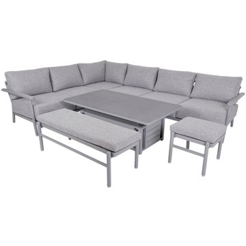 

ROJAPLAST Set zahradního nábytku TAMPA, hliníkový, šedý