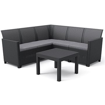 

KETER Set zahradního nábytku CLAIRE 5 seater CORNER, grafit