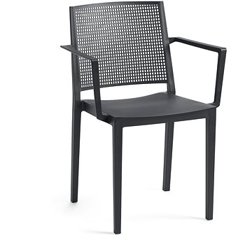 

ROJAPLAST Židle zahradní GRID ARMCHAIR, antracit