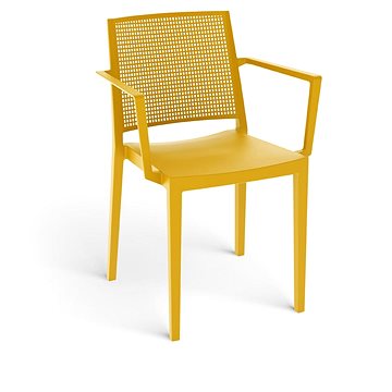 

ROJAPLAST Židle zahradní GRID ARMCHAIR, hořčicově žlutá