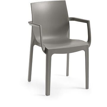 

ROJAPLAST Židle zahradní EMMA ARMCHAIR, šedá
