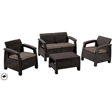

KETER Set zahradního nábytku CORFU, hnědý