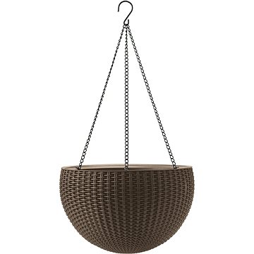 

KETER Květináč HANGING SPHERE, hnědý
