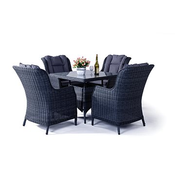 

ROJAPLAST Set zahradního nábytku REGINA, včetně polstrů, šedý