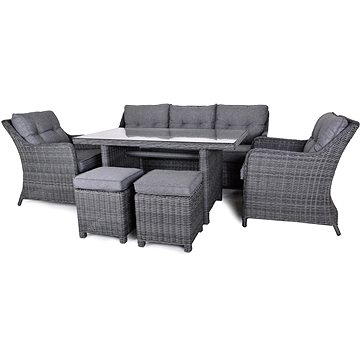 

ROJAPLAST Set zahradního nábytku SAN DIEGO, včetně polstrů, antracit