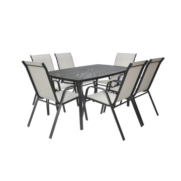 

ROJAPLAST Set zahradního nábytku ZWMT-24 zahradní stůl 1 + 6 zahradních židlí XT1012C