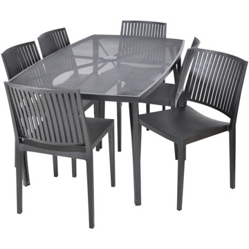 

ROJAPLAST Set zahradního nábytku ZWMT-24 zahradní stůl 1 + 6 zahradních židlí BARS