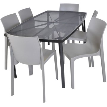 

ROJAPLAST Set zahradního nábytku ZWMT-24 zahradní stůl 1 + 6 zahradních židlí EMMA