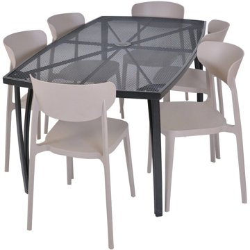 

ROJAPLAST Set zahradního nábytku ZWMT-24 zahradní stůl 1 + 6 zahradních židlí MARE
