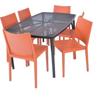 

ROJAPLAST Set zahradního nábytku ZWMT-24 zahradní stůl 1 + 6 zahradních židlí MOSK