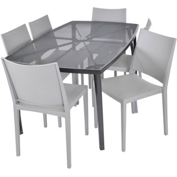 

ROJAPLAST Set zahradního nábytku ZWMT-24 zahradní stůl 1 + 6 zahradních židlí MOSK