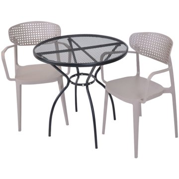 

ROJAPLAST Set zahradního nábytku ZWMT-06 zahradní stůl 1 + 2 zahradní židle AIRE ARMCHAIR