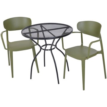 

ROJAPLAST Set zahradního nábytku ZWMT-06 zahradní stůl 1 + 2 zahradní židle MARE ARMCHAIR