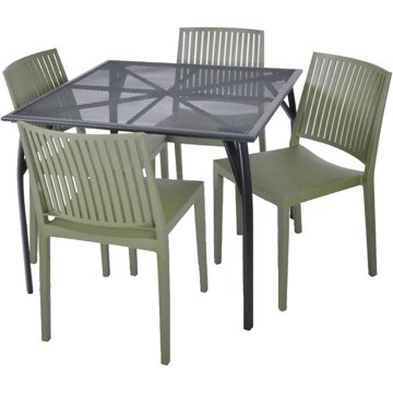 

ROJAPLAST Set zahradního nábytku ZWMT-90 zahradní stůl 1 + 4 zahradní židle BARS