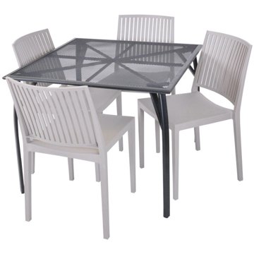 

ROJAPLAST Set zahradního nábytku ZWMT-90 zahradní stůl 1 + 4 zahradní židle BARS