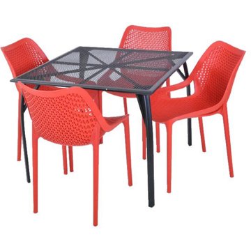 

ROJAPLAST Set zahradního nábytku ZWMT-90 zahradní stůl 1 + 4 zahradní židle BILROS