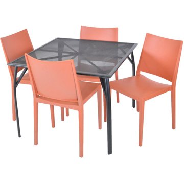 

ROJAPLAST Set zahradního nábytku ZWMT-90 zahradní stůl 1 + 4 zahradní židle MOSK
