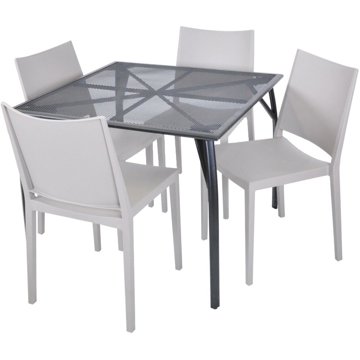 

ROJAPLAST Set zahradního nábytku ZWMT-90 zahradní stůl 1 + 4 zahradní židle MOSK