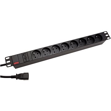 

Roline 19" napájecí panel 1U, 8 × zásuvka CZ, vidlice C14, černý, 2 m