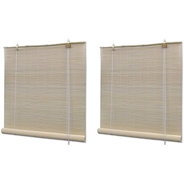 

SHUMEE Zatemňovací rolety z přírodního bambusu 2 ks 120 × 160 cm