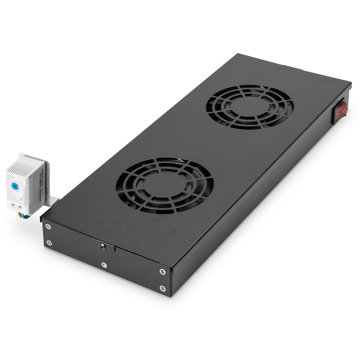 

ROLINE 19" Ventilační jednotka, 2× ventilátor, černá