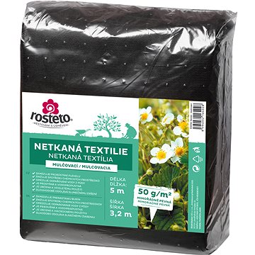 

ROSTETO Textilie netkaná, 3.2 x 5m, 50g/m2, černá