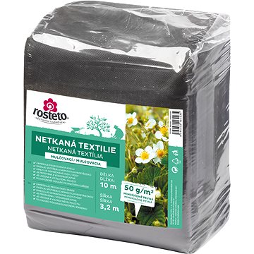 

ROSTETO Textilie netkaná, 3.2 x 10m, 50g/m2, černá