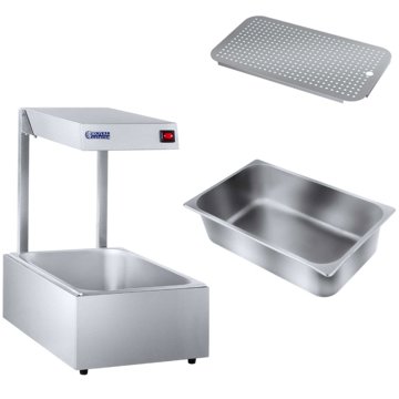 

Royal Catering ohřívací lampa pro stravování ohřívač potravin 500 W + nádoba GN 1/1