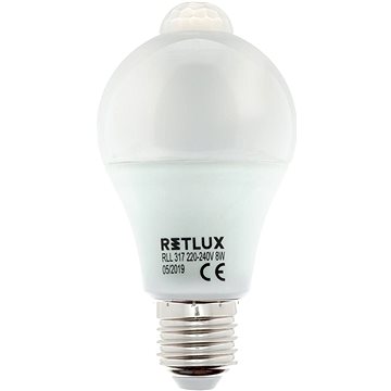 

RETLUX RLL 317 A60 E27 PIR žárovka 8W WW