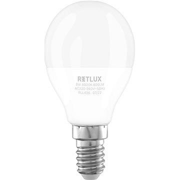 

RETLUX RLL 436 G45 E14 miniG 8W CW