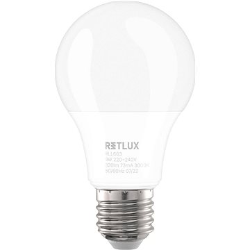 

RETLUX RLL 603 A60 E27 bulb 9W WW D